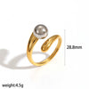 Wholesale Women's Fashion Geometric Irregular Line Stainless Steel Ring With Electroplating Design