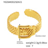 Wholesale Women's Fashion Geometric Irregular Niche Stainless Steel Ring With Electroplating
