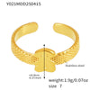 Wholesale Women's Fashion Geometric Irregular Niche Stainless Steel Ring With Electroplating