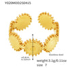 Wholesale Women's Fashion Geometric Irregular Niche Stainless Steel Ring With Electroplating