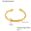 Wholesale Women's Fashion Geometric Irregular Niche Stainless Steel Ring With Electroplating