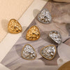 Wholesale Women's Fashion Geometric Irregular Triangle Hammer Earrings Stainless Steel 18K Gold Plated