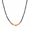 Wholesale Women's Fashion Geometric Lapis Lazuli Red Agate Necklace With Stainless Steel Chain 18K Gold Plated