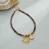 Wholesale Women's Fashion Geometric Leopard Print Stainless Steel 18K Electroplated Necklace