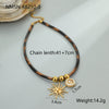 Wholesale Women's Fashion Geometric Leopard Print Stainless Steel 18K Electroplated Necklace