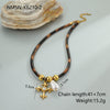 Wholesale Women's Fashion Geometric Leopard Print Stainless Steel 18K Electroplated Necklace