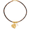 Wholesale Women's Fashion Geometric Leopard Print Stainless Steel 18K Electroplated Necklace