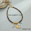 Wholesale Women's Fashion Geometric Leopard Print Stainless Steel 18K Electroplated Necklace