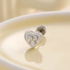 Wholesale Women's Fashion Geometric Metal Oil Dropping Bow Titanium Steel Electroplated Earrings