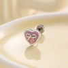 Wholesale Women's Fashion Geometric Metal Oil Dropping Bow Titanium Steel Electroplated Earrings