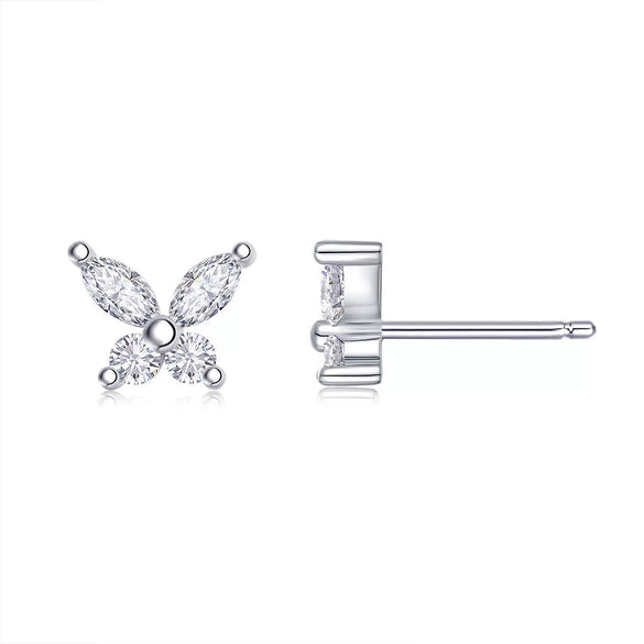 Wholesale Women's Fashion Geometric Moissanite Earrings S925 Silver Set With Diamonds