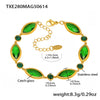 Wholesale Women's Fashion Geometric Pattern Faceted Glass Stone 5A Zircon Full Diamond Stainless Steel Electroplated Bracelet