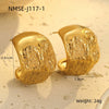 Wholesale Women's Fashion Geometric Patterned Stainless Steel 18K Gold Electroplated Pendant Necklace