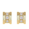 Wholesale Women's Fashion Geometric S925 Silver Earrings Set With Diamonds