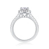 Wholesale Women's Fashion Geometric S925 Silver Moissanite Ring Set With Diamonds