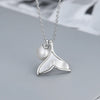 Wholesale Women's Fashion Geometric S925 Sterling Silver Fishtail Necklace With Snake Bone Chain And Electroplating