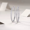 Wholesale Women's Fashion Geometric 925 Silver Earrings Set With Diamonds Moissanite