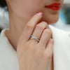 Wholesale Women's Fashion Geometric 925 Silver Moissanite Inlay Ring