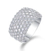 Wholesale Women's Fashion Geometric 925 Silver Moissanite Ring Set With Diamonds