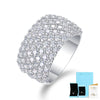 Wholesale Women's Fashion Geometric 925 Silver Moissanite Ring Set With Diamonds