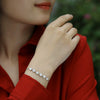 Wholesale Women's Fashion Geometric 925 Silver Moissanite Set Bracelet Jewelry