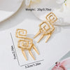 Wholesale Women's Fashion Geometric Spiral Pattern Alloy And Stainless Steel Electroplated Earrings