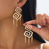 Wholesale Women's Fashion Geometric Spiral Pattern Alloy And Stainless Steel Electroplated Earrings