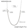 Wholesale Women's Fashion Geometric Stainless Steel And Titanium Steel Ball Chain Sweater Chain With 18K Gold Plated Inlaid Artificial Gemstones And Semiprecious Stones Jewelry