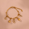 Wholesale Women's Fashion Geometric Stainless Steel Diy Multi Accessory Bracelet Plated 18K Real Gold