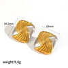 Wholesale Women's Fashion Geometric Stainless Steel Earrings 18K Gold Plated Electroplated Non Fading