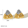 Wholesale Women's Fashion Geometric Stainless Steel Earrings 18K Gold Plated Electroplated Non Fading