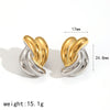 Wholesale Women's Fashion Geometric Stainless Steel Earrings 18K Gold Plated Electroplated Non Fading