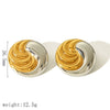 Wholesale Women's Fashion Geometric Stainless Steel Earrings 18K Gold Plated Electroplated Non Fading