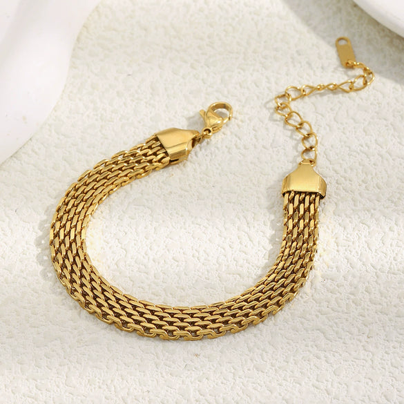 Wholesale Women's Fashion Geometric Stainless Steel Electroplated Bracelet
