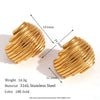 Wholesale Women's Fashion Geometric Stainless Steel Electroplated Earrings