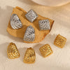 Wholesale Women's Fashion Geometric Stainless Steel Electroplated Earrings