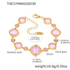 Wholesale Women's Fashion Geometric 316L Stainless Steel Electroplated Faceted Czech Glass Bracelet Jewelry