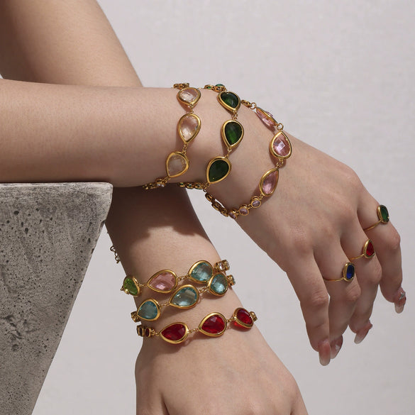 Wholesale Women's Fashion Geometric Stainless Steel Electroplated Ferris Wheel Bracelet Jewelry