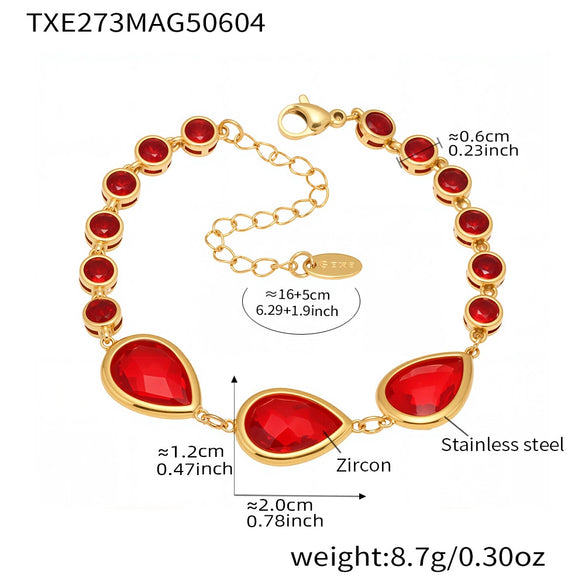 Wholesale Women's Fashion Geometric Stainless Steel Electroplated Ferris Wheel Bracelet Jewelry