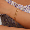 Wholesale Women's Fashion Geometric Stainless Steel Electroplated Multilayer Sequin Tassel Hand Bracelet