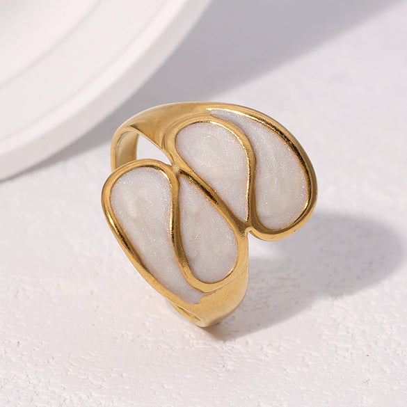 Wholesale Women's Fashion Geometric Stainless Steel Electroplated Open Ring Bracelet