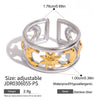 Wholesale Women's Fashion Geometric Stainless Steel Electroplated Ring Accessories