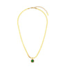 Wholesale Women's Fashion Geometric Stainless Steel Electroplated Round Zircon Pendant Necklace With Conventional Chain