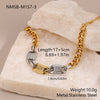 Wholesale Women's Fashion Geometric Stainless Steel 18K Electroplated Bracelet Hand Jewelry
