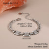 Wholesale Women's Fashion Geometric Stainless Steel 18K Electroplated Bracelet Hand Jewelry