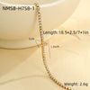 Wholesale Women's Fashion Geometric Stainless Steel 18K Electroplated Diamond Microinlaid Bracelet