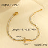 Wholesale Women's Fashion Geometric Stainless Steel 18K Electroplated Diamond Microinlaid Bracelet