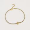 Wholesale Women's Fashion Geometric Stainless Steel 18K Electroplated Diamond Microinlaid Bracelet