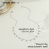 Wholesale Women's Fashion Geometric Stainless Steel 18K Gold Electroplated Bead Chain Necklace
