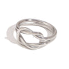 Wholesale Women's Fashion Geometric Stainless Steel 18K Gold Electroplated Swirl Knotted Daisy Ring